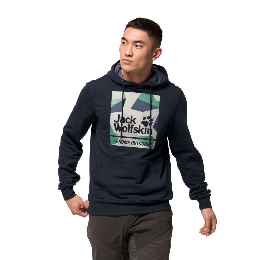 Jack Wolfskin 365 HIDEAWAY HOODY Haut Homme Bleu - MIGBJOR-16